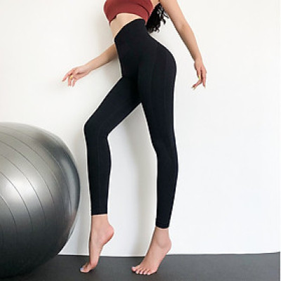 QUẦN LEGGING MÔNG TIM DỆT KIM TẬP GYM YOGA CHẤT VẢI DỆT KIM