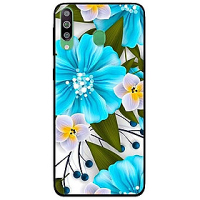 Ốp lưng dành cho Samsung M30 mẫu Hoa Xanh Trắng