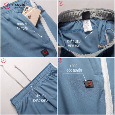  Quần đùi nam Fasvin Q21461.HN vải gió chun co giãn mềm mại thoải mái vận động