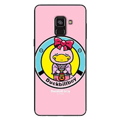 Ốp Lưng Dành Cho Điện Thoại Galaxy A8 2018 - Vịt Đeo Nơ
