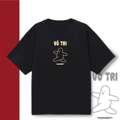 Áo Thun Nữ 100% Cotton In Chữ VÔ TRI Form Rộng Oversize