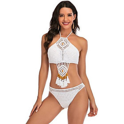 Bikini len móc thời trang biển mua hè phong cách châu âu AB03