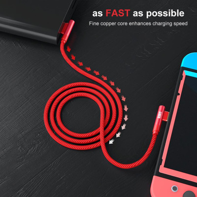 Cáp sạc USB Type-C cho Nintendo Switch Fast Game Console Đường sạc dài 5ft (Xanh lam)