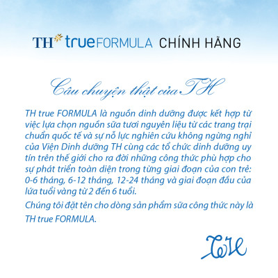 Thùng 24 hộp sản phẩm dinh dưỡng công thức từ sữa tươi cho trẻ từ 1 đến 2 tuổi TH true FORMULA 110 ml (110 ml x 24)