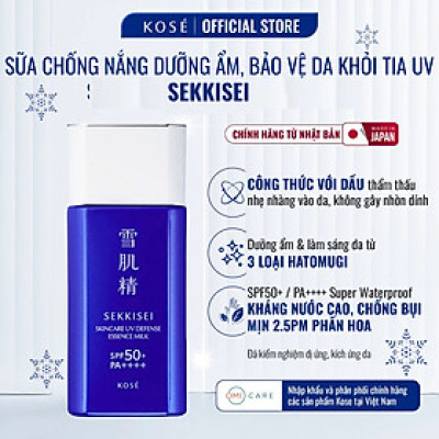 Sữa Chống Nắng Dưỡng Ẩm SPF50+ / PA++++, Bảo Vệ Da Khỏi Tia UV, Bụi Mịn, Phấn Hoa Sekkisei Kose Nhật Bản 60ml
