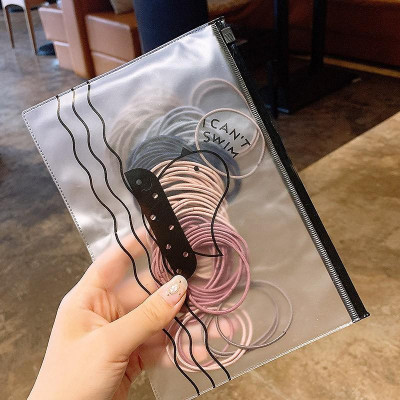 Dây buộc tóc nhiều màu có túi zip, chun buộc tóc set 100 cái tiện dụng cho cả bé và người lớn