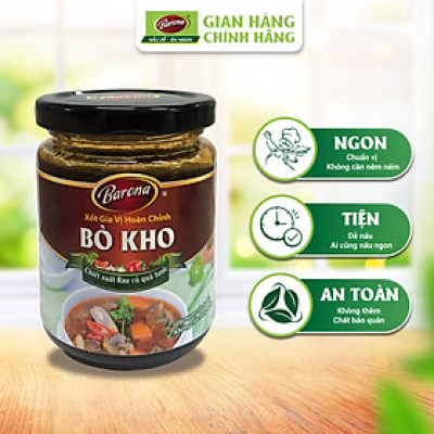 Xốt Gia Vị Hoàn Chỉnh Barona - Bò Kho 250gr (dạng hũ)