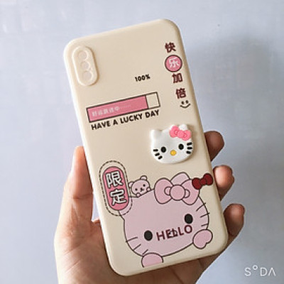 Ốp lưng cho iPhone 7Plus/8Plus/X/Xs/Xs Max TPU viền vuông in hình dễ thương, chống bám bẫn ( hàng chính hãng)