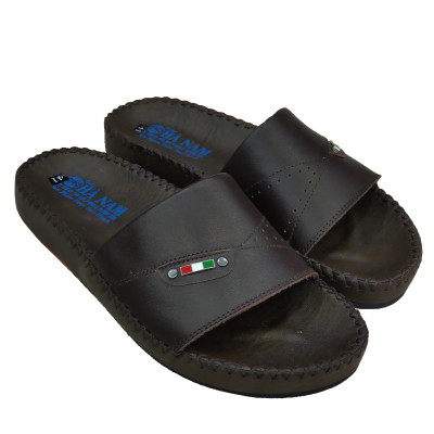 Dép Nam Quai Ngang HÀ NAM Da Bò Thật Cao Cấp DNA2076