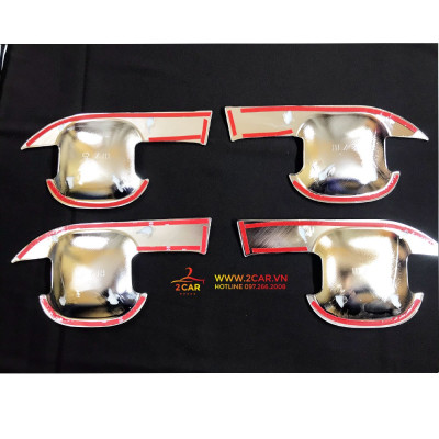 Ốp tay nắm, hõm cửa xe Ford Everest 2022, 2023 mạ Crom cao cấp