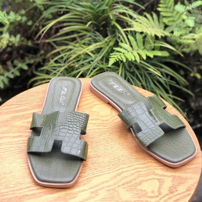 Dép Thời Trang Nữ Da PU Cao Cấp Quai Ngang Lót Dép Mềm Êm 21322