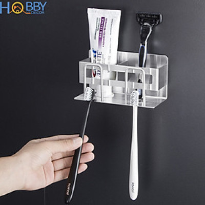Kệ đựng bàn chải đánh răng 2 ngăn inox 304 Hobby home decor CD3M