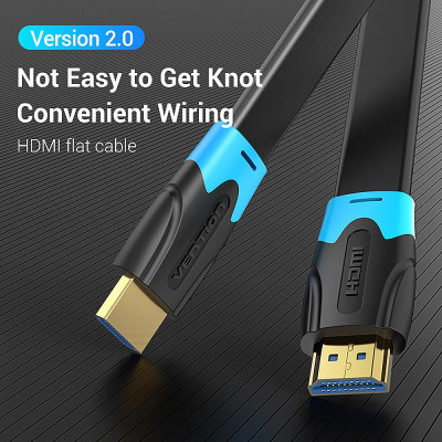  Cáp phẳng HDMI2.0 Dây dữ liệu 3D 2160P HDMI cho máy chiếu HDTV LCD Cáp HDMI 4K