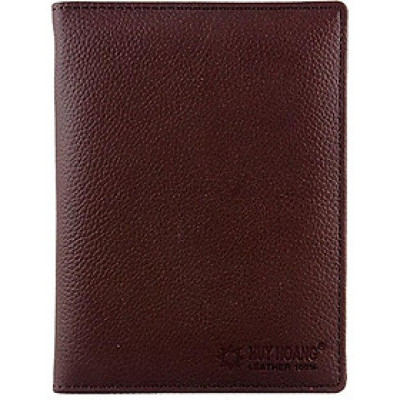 Ví đựng passport da bò Huy Hoàng màu nâu HT9106