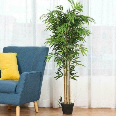 Cành lá tre giả - 1 cành 3 nhánh - dài 60cm - lá nhựa xịn đẹp - Cây giả, hoa lụa Decor trang trí nhà cửa
