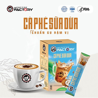 CÀ PHÊ SỮA DỪA HÒA TAN THE COFFEE FACTORY 15 GÓI x 16 GRAM