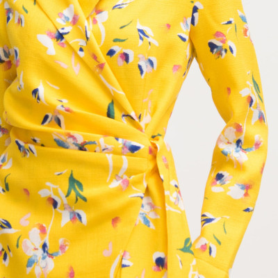 Đầm Công Sở Cotton, Đắp Chéo Thắt Dây Eo Maxivic, La Mộc - LM72120