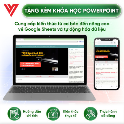 Combo 5 Sách Excel - Word - PowerPoint - GoogleSheet - 150 Thủ Thuật Excel Tin Học Văn Phòng Kèm Khóa Học