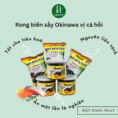 Gói rong biển sấy khô Okinawa vị cá hồi 12g - ăn liền DTFood