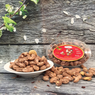 Hạt điều lụa rang muối Dương Cát 250g Hộp Elip