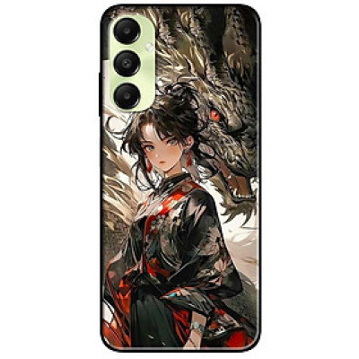 Ốp lưng cho Samsung A04 - A04S - A05 - A05S - Cô Gái Và Rồng Đen - Hàng Chính Hãng