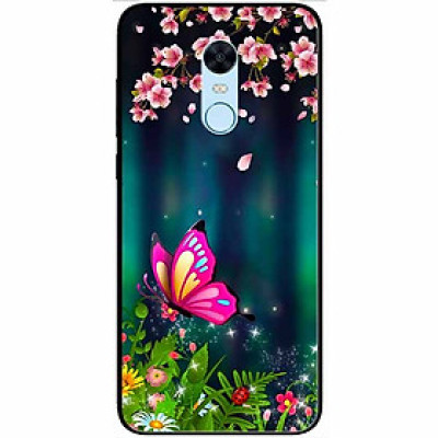 Ốp lưng dành cho Xiaomi Redmi Note 5 ( Redmi 5 Plus ) mẫu Bướm Hồng