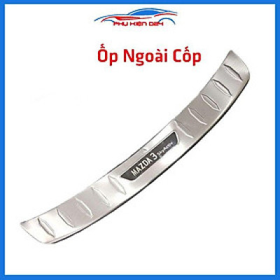 Ốp chống trầy cốp Mazda 3 2020-2021 inox sáng bóng bảo vệ xe chống va đập
