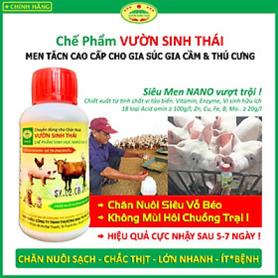 Chế phẩm sinh học VƯỜN SINH THÁI dùng cho Chăn nuôi Gia súc, Gia cầm