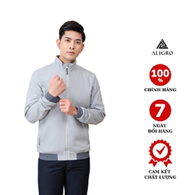 Áo khoác golf nam 2 lớp Aligro màu ghi AK2G.3