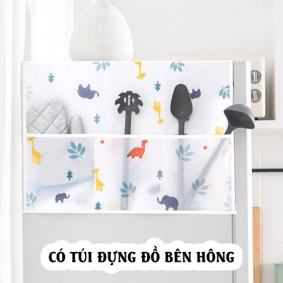 Tấm vải  phủ  tủ lạnh  siêu bền ,chống thấm ,chống bụi có túi đựng 2 bên ,hoa văn trang nhã ,màu sắc đẹp mắt ,tô điểm không gian gia đình bạn thêm sinh động ,sắc sỡ