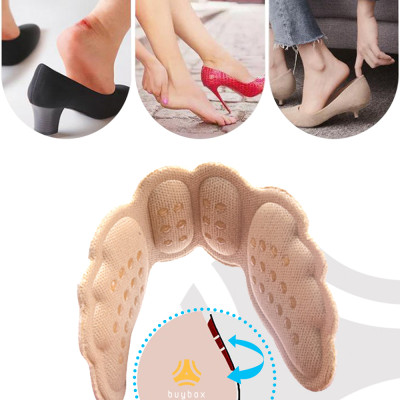 Lót gót giày 4D hình cánh bướm có mặt gai silicone chống trầy rách da và chống tuột gót chân - buybox - BBPK70