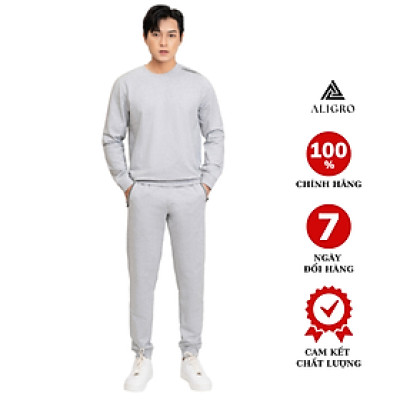 Bộ nỉ nam Aligro màu ghi xám BN7