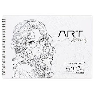 Tập Vẽ Lò Xo Art Sketch A4 - 40 Trang 220gsm - The Sun 03