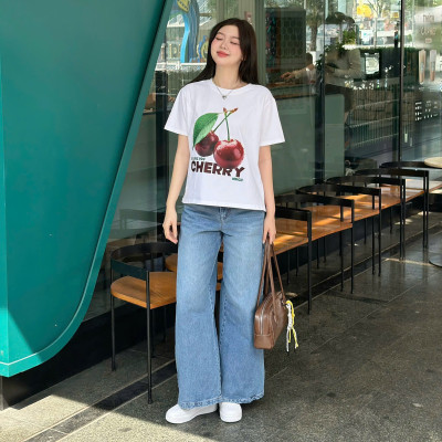 Quần jeans nữ ống rộng thích hơp dạo phố dễ phối đồ Dani Miều Est.2013