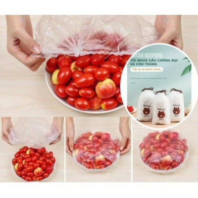 Bộ 200 Màng Bọc Thực Phẩm Hình Gấu - Chất Lượng Cao
