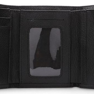 Túi unisex da bò Huy Hoàng 3 gấp loại nhỏ nhiều màu sắc HT3136-37-38