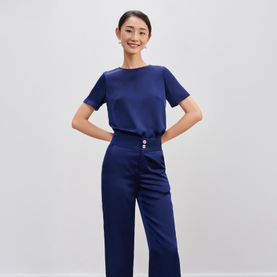 Quần Ống Suông Lam PAN066 thời trang thiết kế Hity