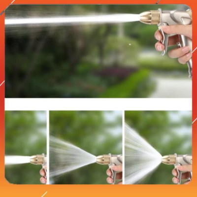 Vòi Xịt️Evoucher Bộ dây vòi xịt nước rửa xe, tưới cây , tăng áp 3 lần, loại 20m 206701 đầu đồng,cút,nối đen+  đai