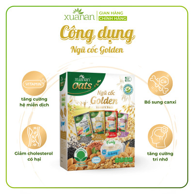 Ngũ Cốc Golden (Variety Pack) Xuân An [ít đường] Hộp 400G {25g*16 gói}