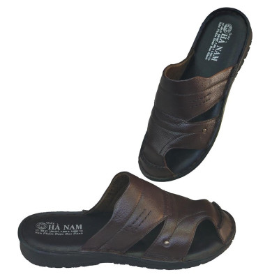 Dép Bít Mũi Nam Da Bò Thật TiTi ĐÔ Cao Cấp GSB2084d