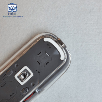 Chuột không dây trong suốt cực chất hàng chính hãng WiWU Crystal Magnetic Wireless Mouse WM105: Kết nối Bluetooth + USB 2.4Ghz