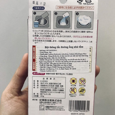 Gói bột tẩy rửa thông tắc đường ống vệ sinh đa năng  - Nội địa Nhật