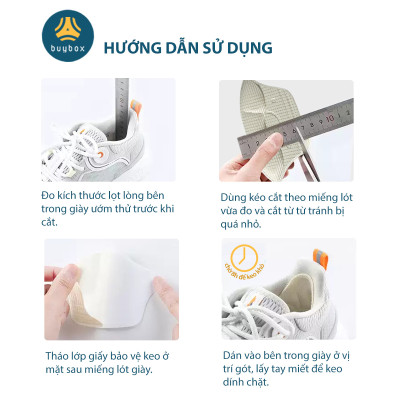 Lót giày bảo vệ gót sau dày 6mm giảm size giày, chất liệu cao cấp giúp êm chân - buybox - BBPK230