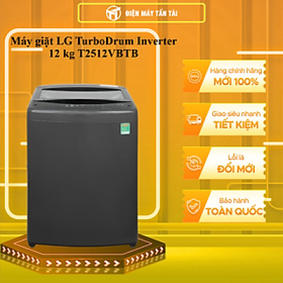 Máy giặt LG TurboDrum Inverter 12 kg T2512VBTB - HÀNG CHÍNH HÃNG - CHỈ GIAO HCM