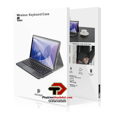 Bao da kèm bàn phím cho SamSung Galaxy Tab S6 Lite chính hãng Dux Ducis có bàn di chuột TrackPad - Hàng chính hãng 
