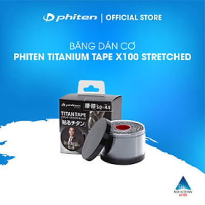 Băng dán cơ giảm đau X100 Phiten titanium tape x100 stretched PU752029