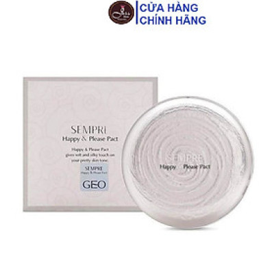 Phấn Phủ Dạng Nén Siêu Mịn GEO LAMY Sempre 22g Hộp Màu Trắng Hàn Quốc