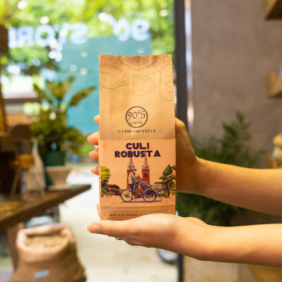 Cà Phê Culi Robusta Rang Xay Nguyên Chất - 90S Coffee Vietnam - 100% Cà Phê Sạch Cao Cấp