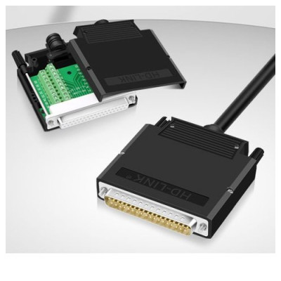 Đầu bấm cổng DB37 đực Male bắt vít kèm vỏ ốp nhựa chân đồng HD-LINK YL-SCD-37M. Hàng chính hãng !!! 