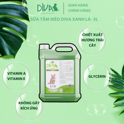 SỮA TẮM MÈO DIVA XANH LÁ 5L (DIVA FORMULA 6)